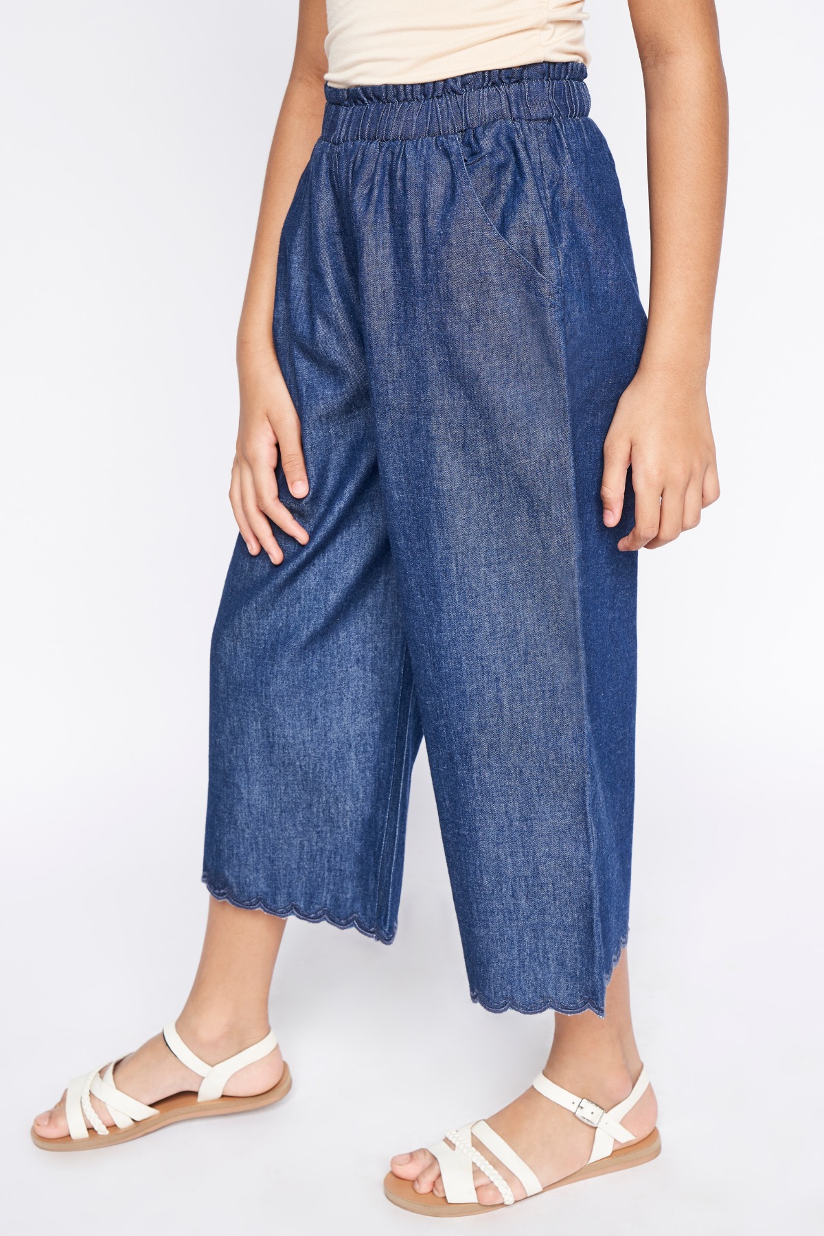 3 - Dark Blue Solid Straight Bottom, image 3