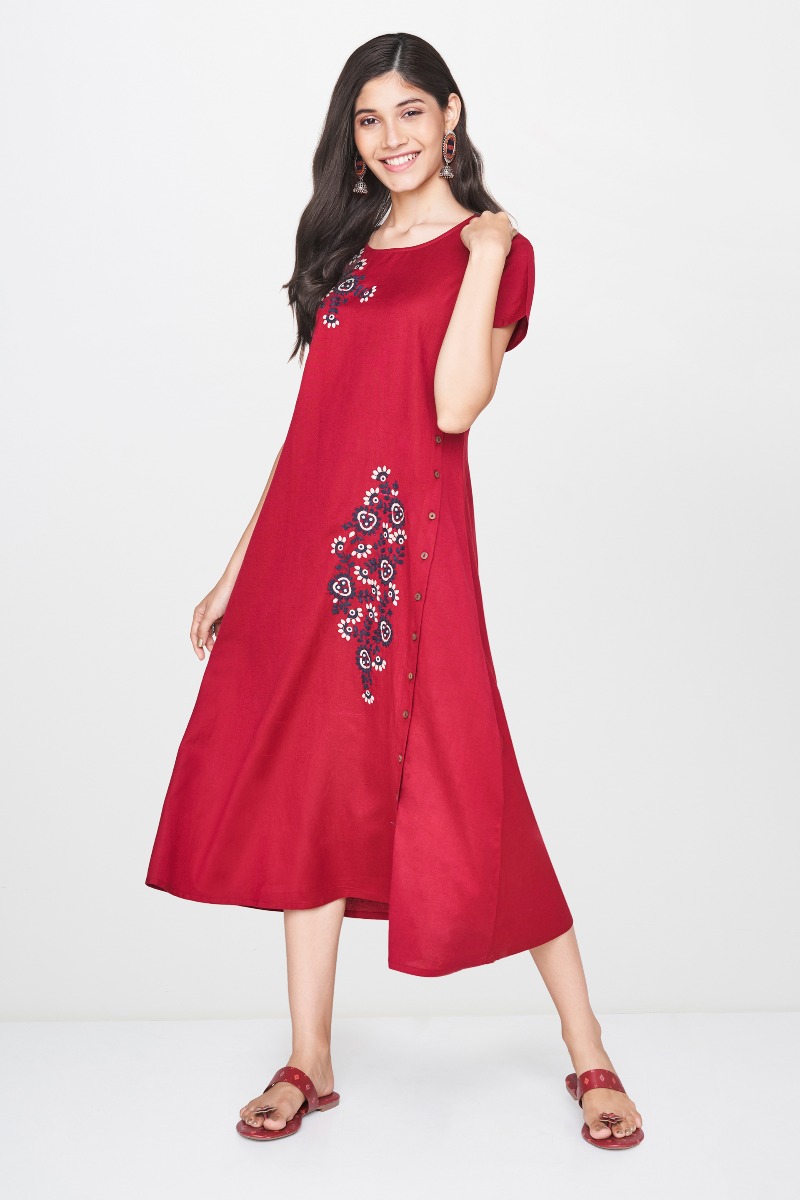 Global desi online midi dress
