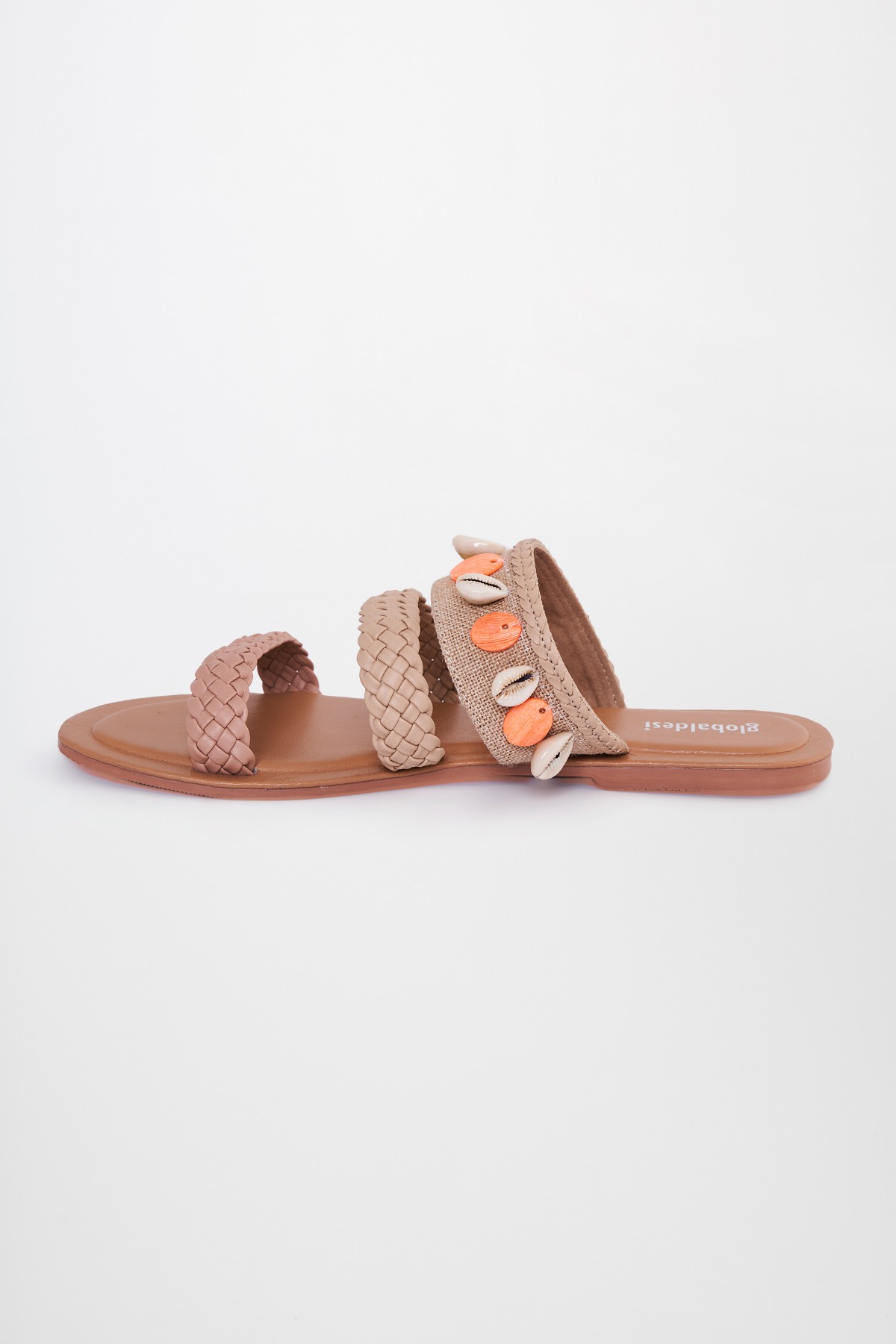 1 - Beige Beaded Flats, image 1