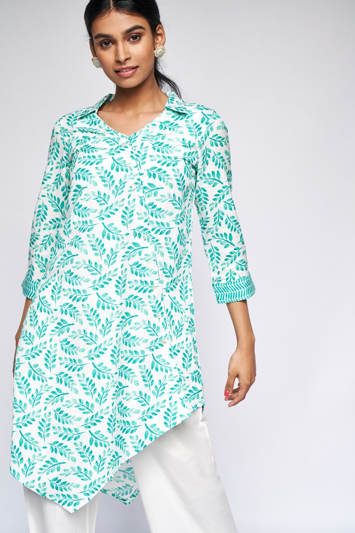 3 - Mint Floral A-Line Tunic, image 3