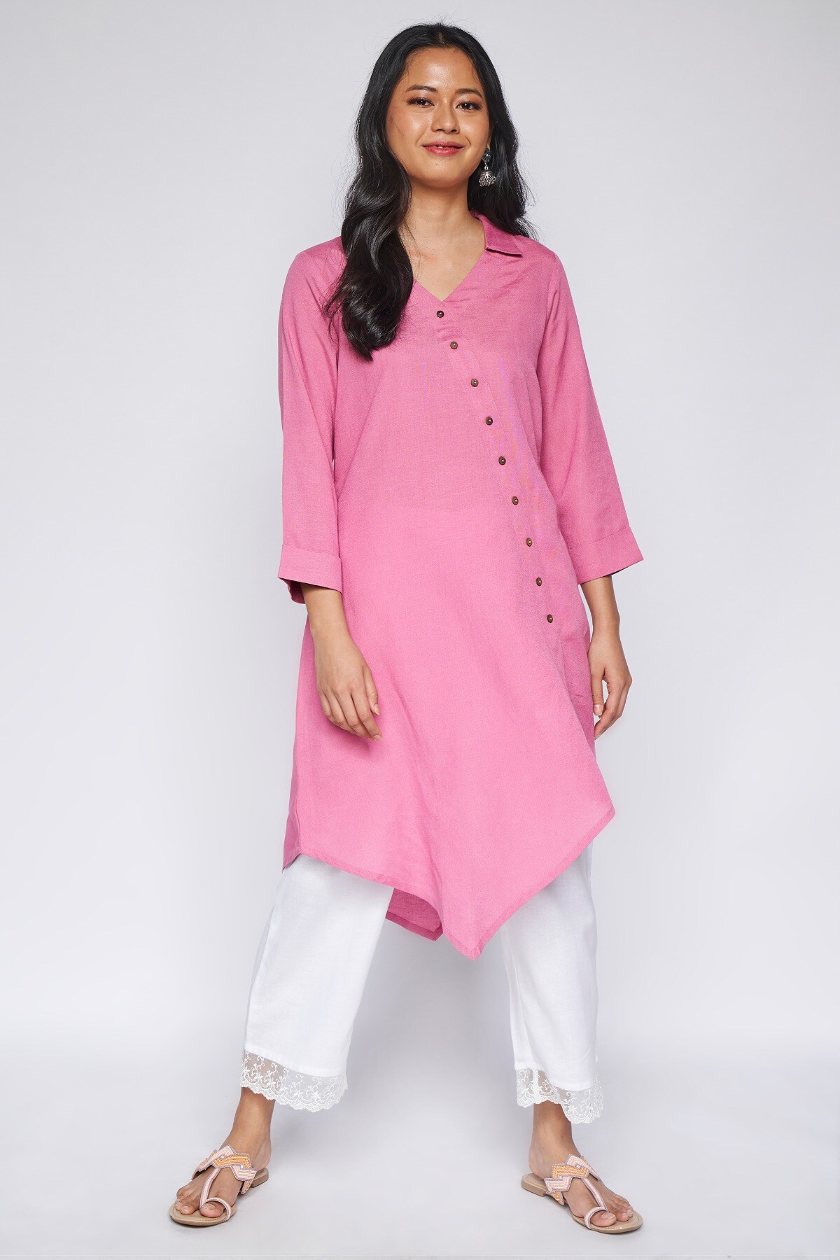 Buy Pink Kurtis & Tunics for Women by Global Desi Online | Ajio.com