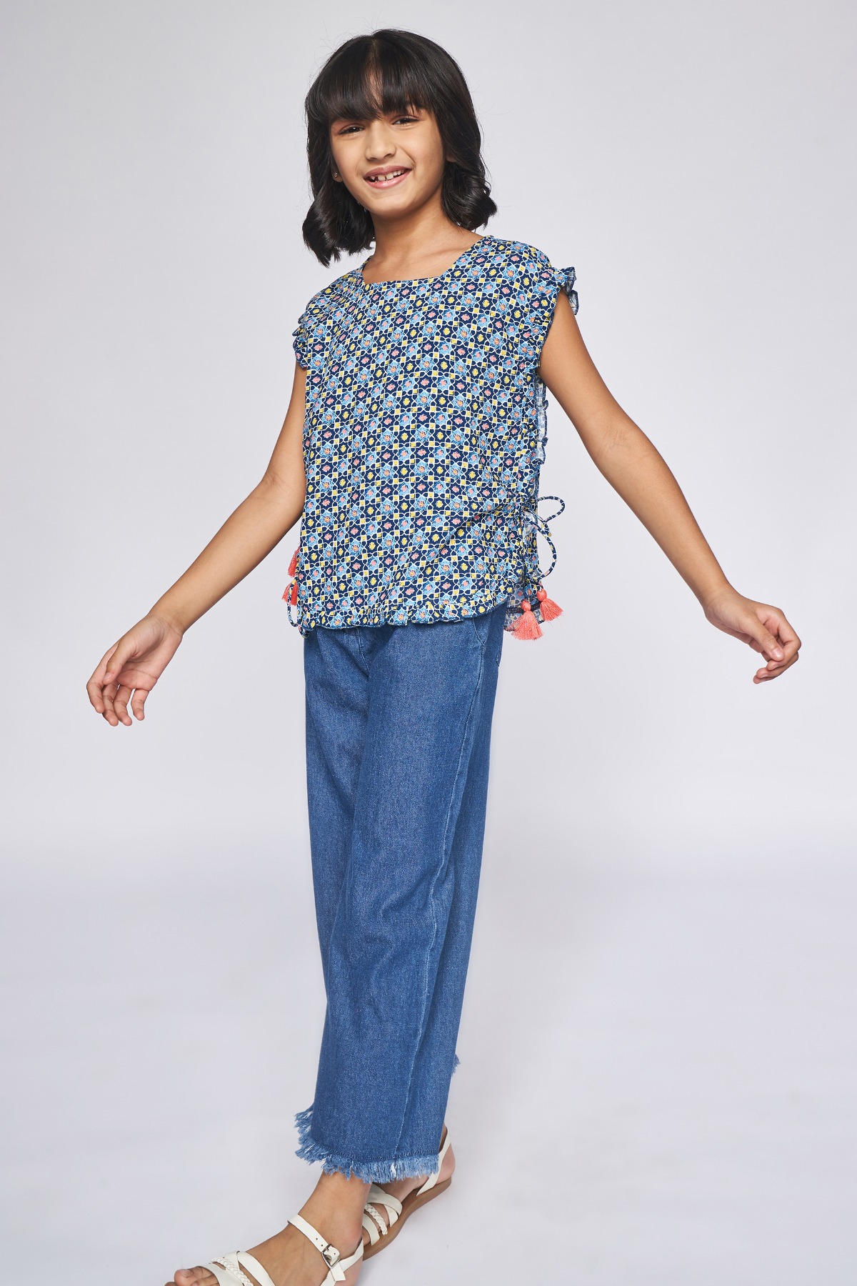 5 - Midnight Blue Fringes Solid Bottom, image 5